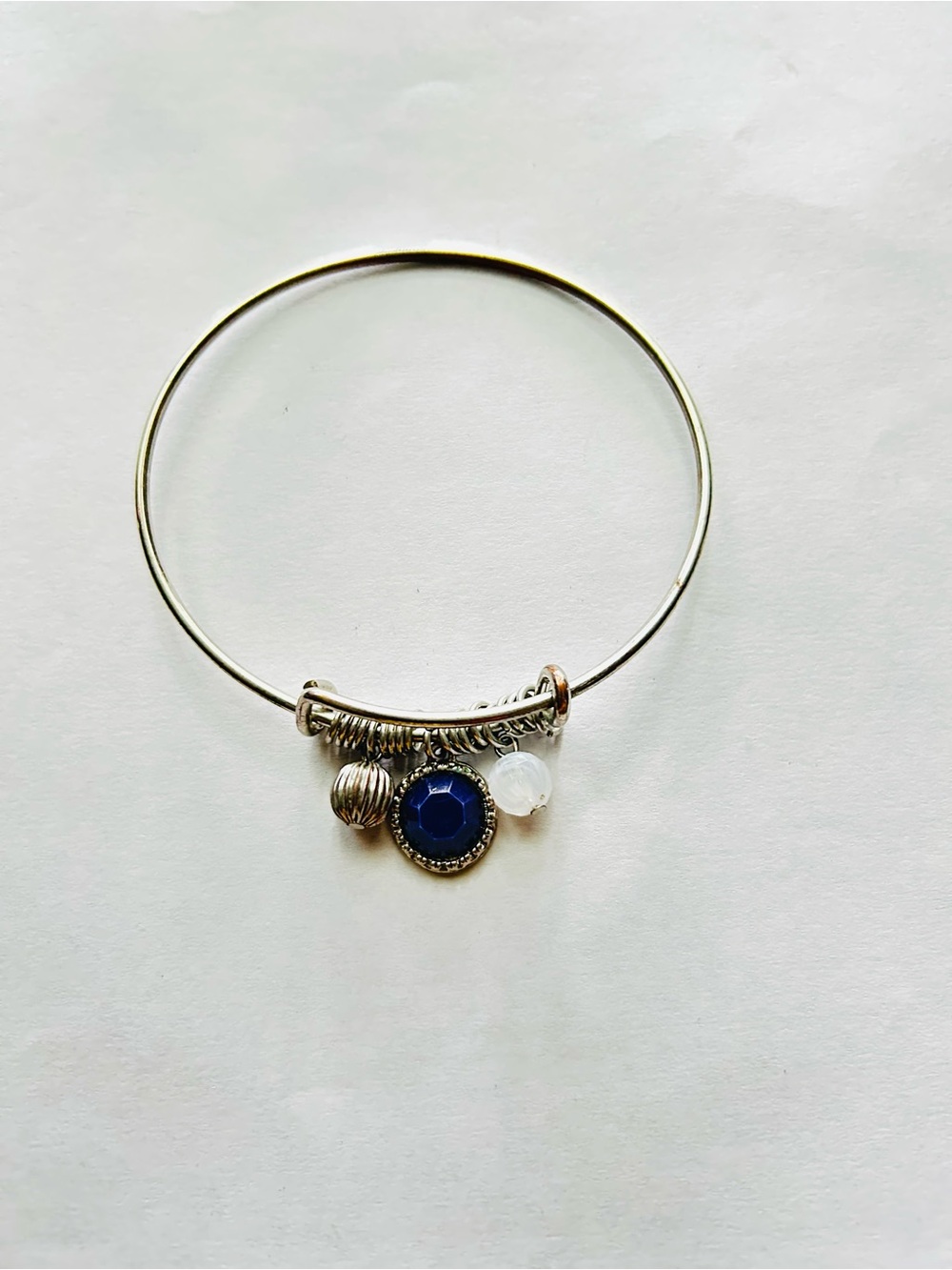 Vintage Silver Tone Charm Bracelet